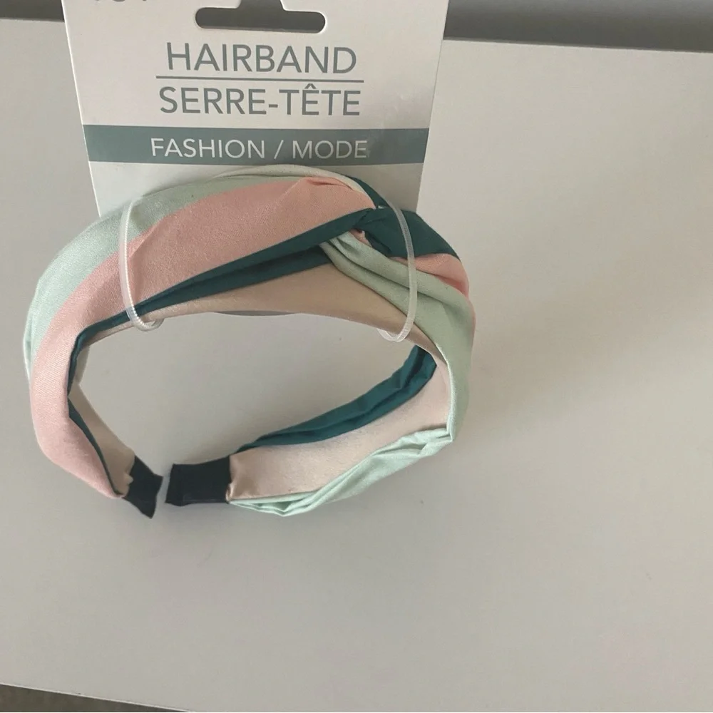 Pink and Green Head Band Hair Accessory - Picture 2 of 5
